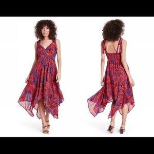 Alexis X Target Tropical Leaf Tie Strap Dress S